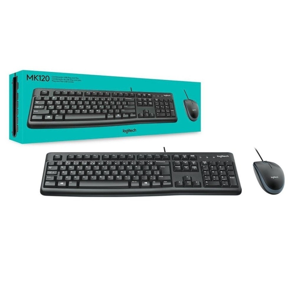 Kit Teclado e Mouse/Desktop Mk120 Preto (920-004429) - Logitech