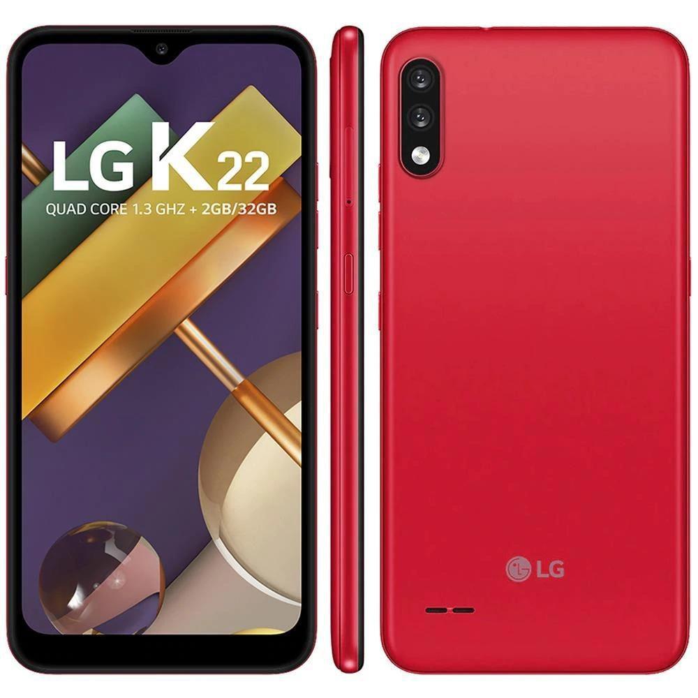 Smartphone LG K22 Plus, 64GB, 13MP, Tela 6.2´, Vermelho - LMK200BAW