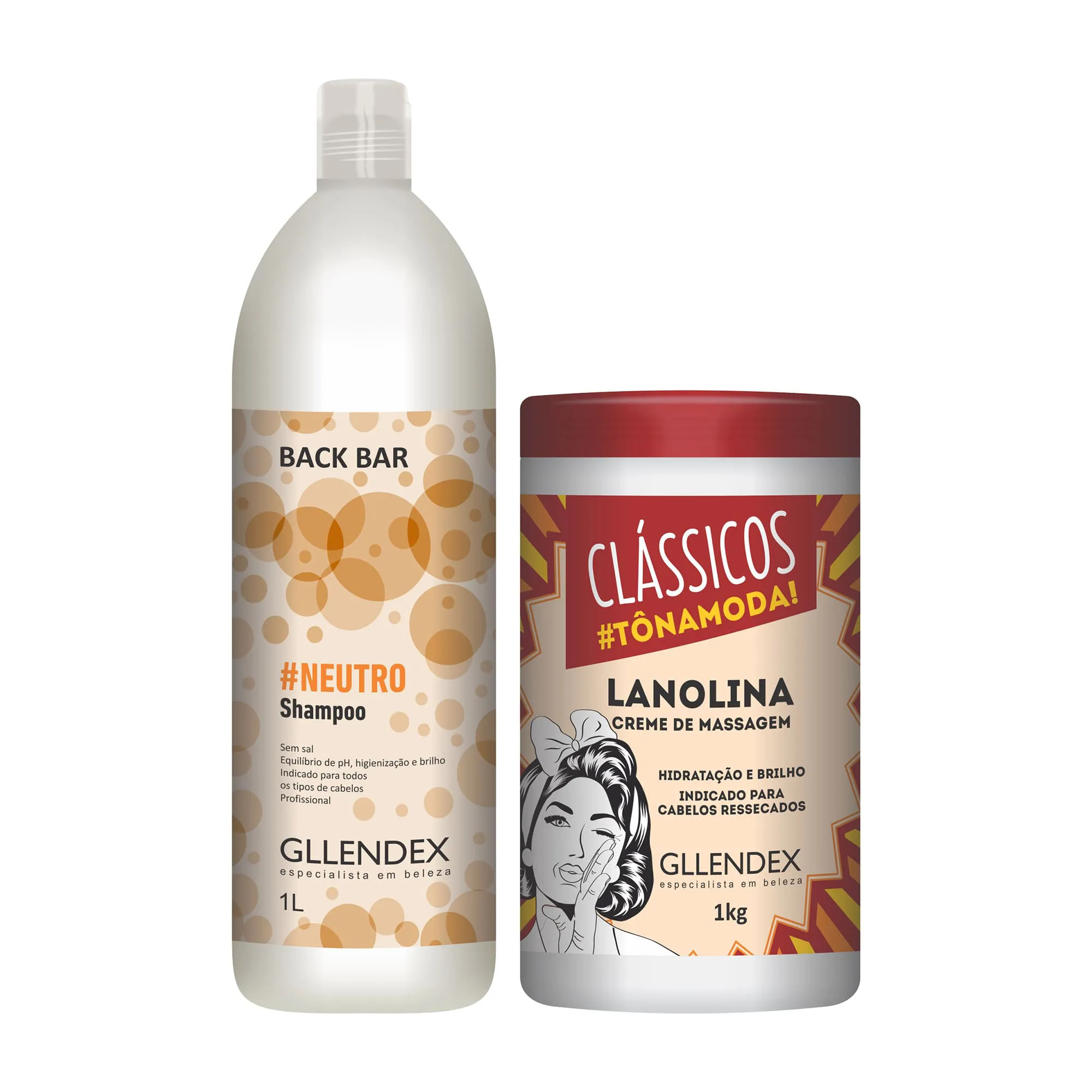 PROMO - Combo Creme de Lanolina 1kg + Shampoo Neutro 1000ml