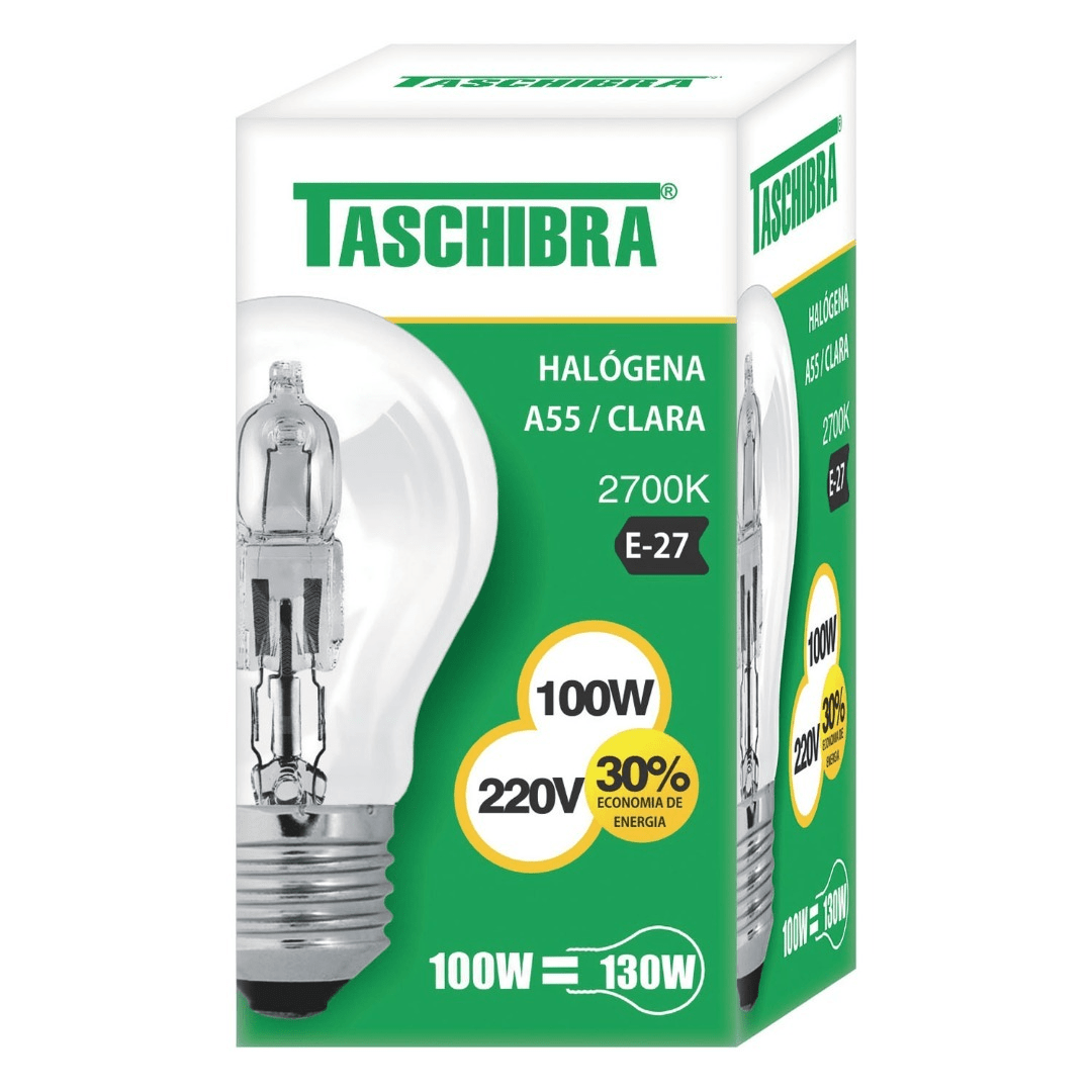 LAMPADA HALOGENA A55 100W E27 TASCHIBRA