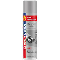 Tinta Spray 350ml Alta Temperatura Alumínio Fosco  - Eletro Gralha