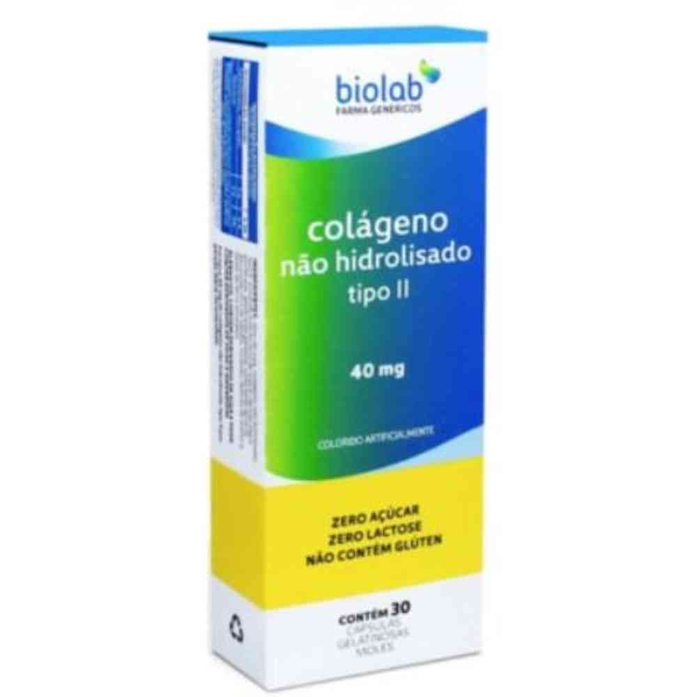 Biolab Colageno Não Hidrolisado Tipo II 40MG cx/30 Capsulas