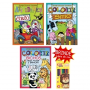 3 Revistas Infantis de Atividade e Colorir e BRINDE