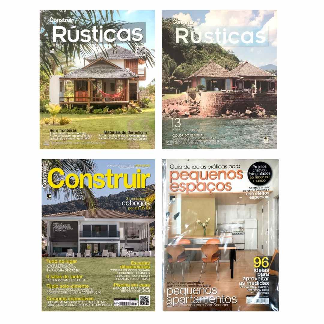 4 Revistas Construir e Rusticas