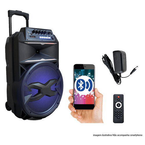 Caixa Amplificada Bluetooth/Usb/Radio trs-210-02 290w  - Districomp Distribuidora