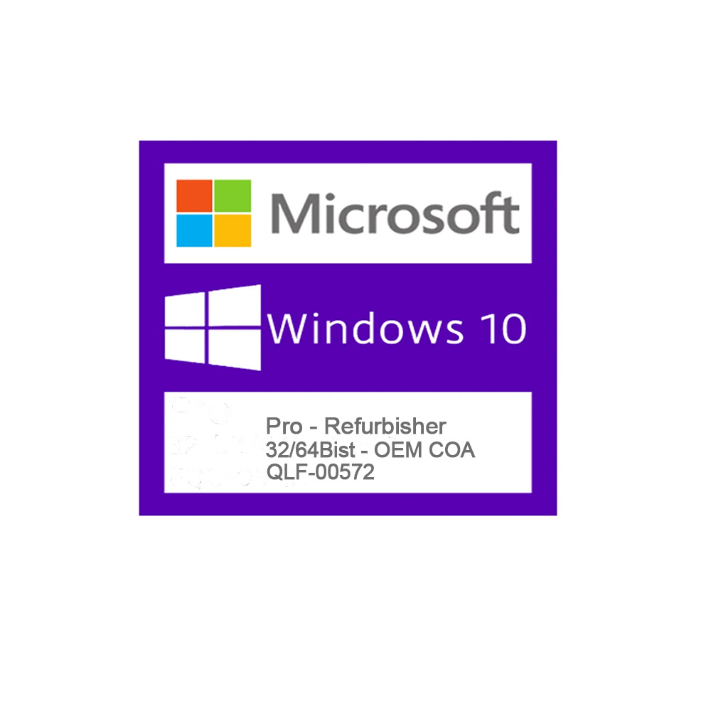 QLF 00572 Windows 10 Pro Refurbisher COA Part-Number  - Districomp Distribuidora