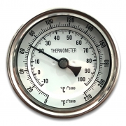 Termômetro em Aço Inox para Caldeirões Cervejeiros -10 a 100