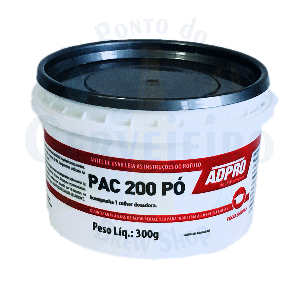 Desinfetante Ácido Peracético PAC 200 Pó
