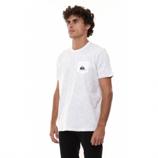 Camiseta Quiksilver Sessions Dupla Face Off White