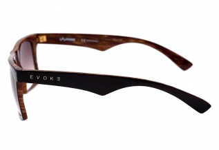 Óculos Evoke EVK 22 WD01 Black Shine Wood Gold