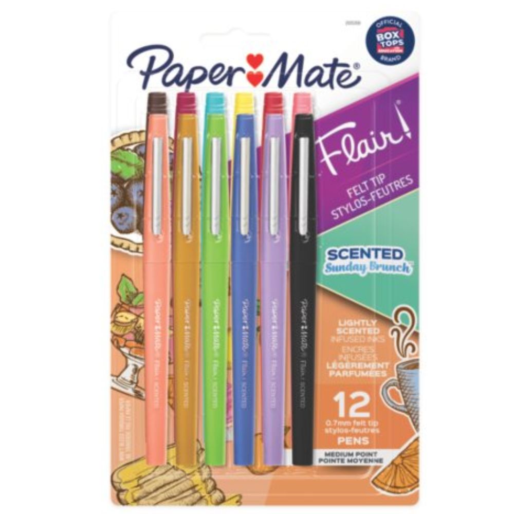Caneta Paper Mate Flair M Scented - Blister c/12 Sortido