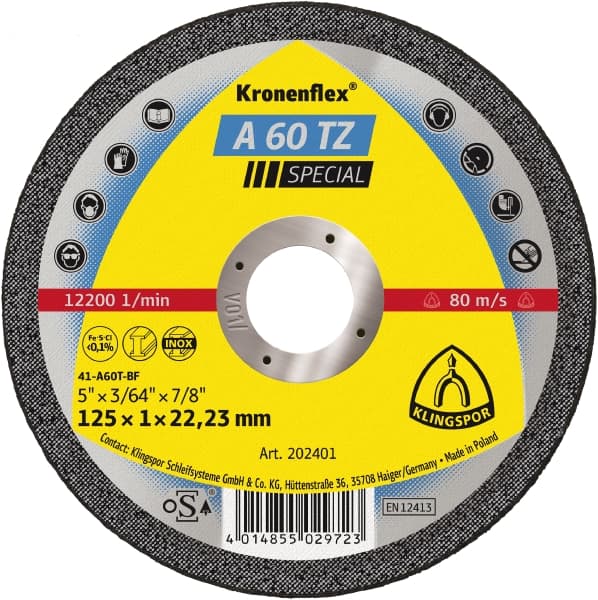 Disco de Corte 114x1,0x22 (4.1/2) A60TZ Klingspor