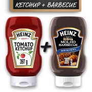 Kit c/ Ketchup Heinz Tradicional 397g e Barbecue Heinz 397g