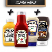 Kit c/ Ketchup + Maionese + Mostarda + Barbecue Heinz