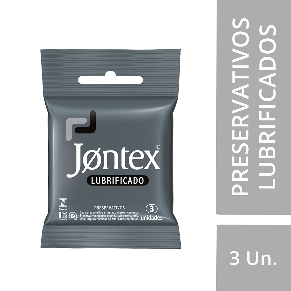 Kit c/ 12 Preservativo JONTEX  Lubrificado 3 unidades