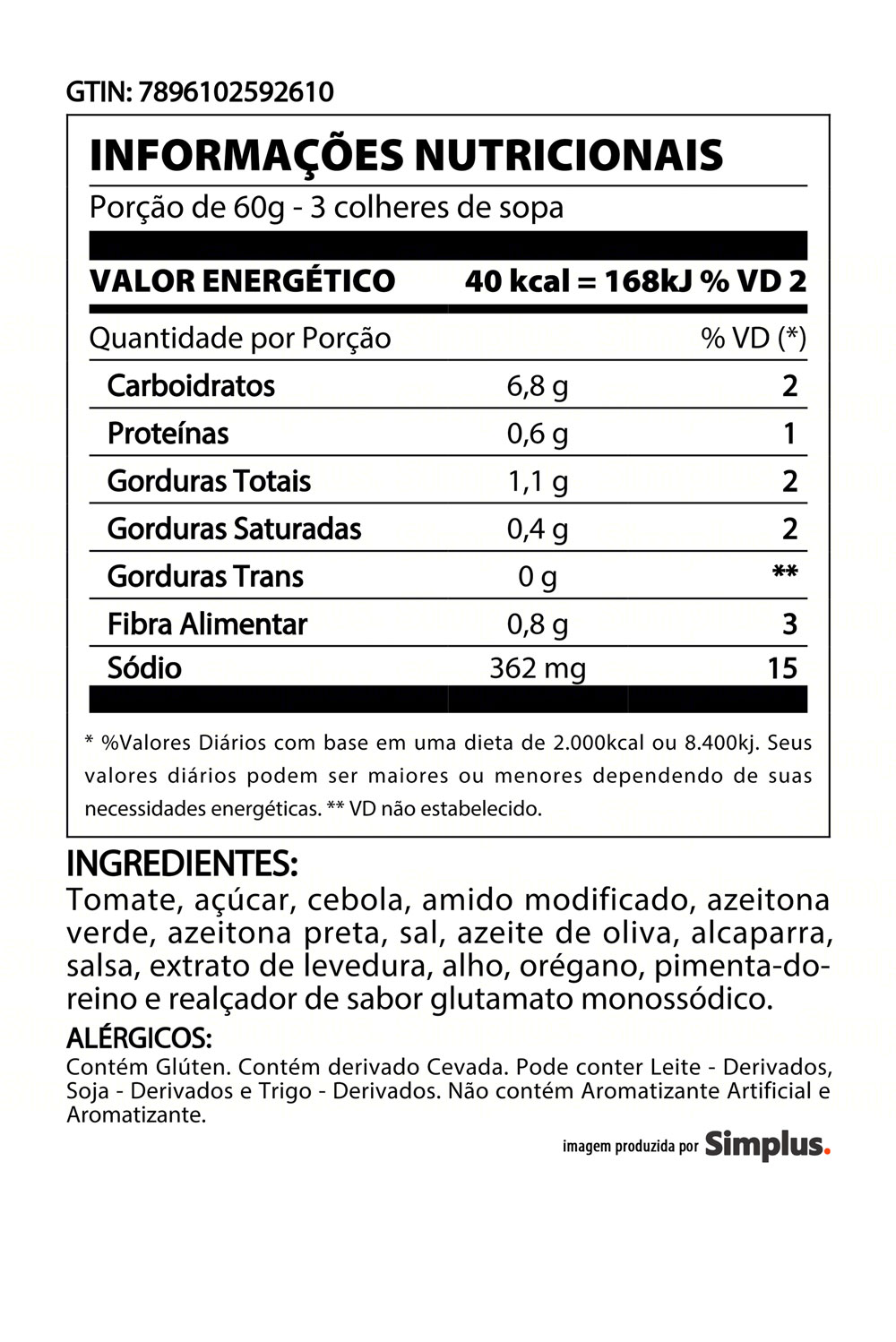 Molho De Tomate Heinz Azeitona 340g