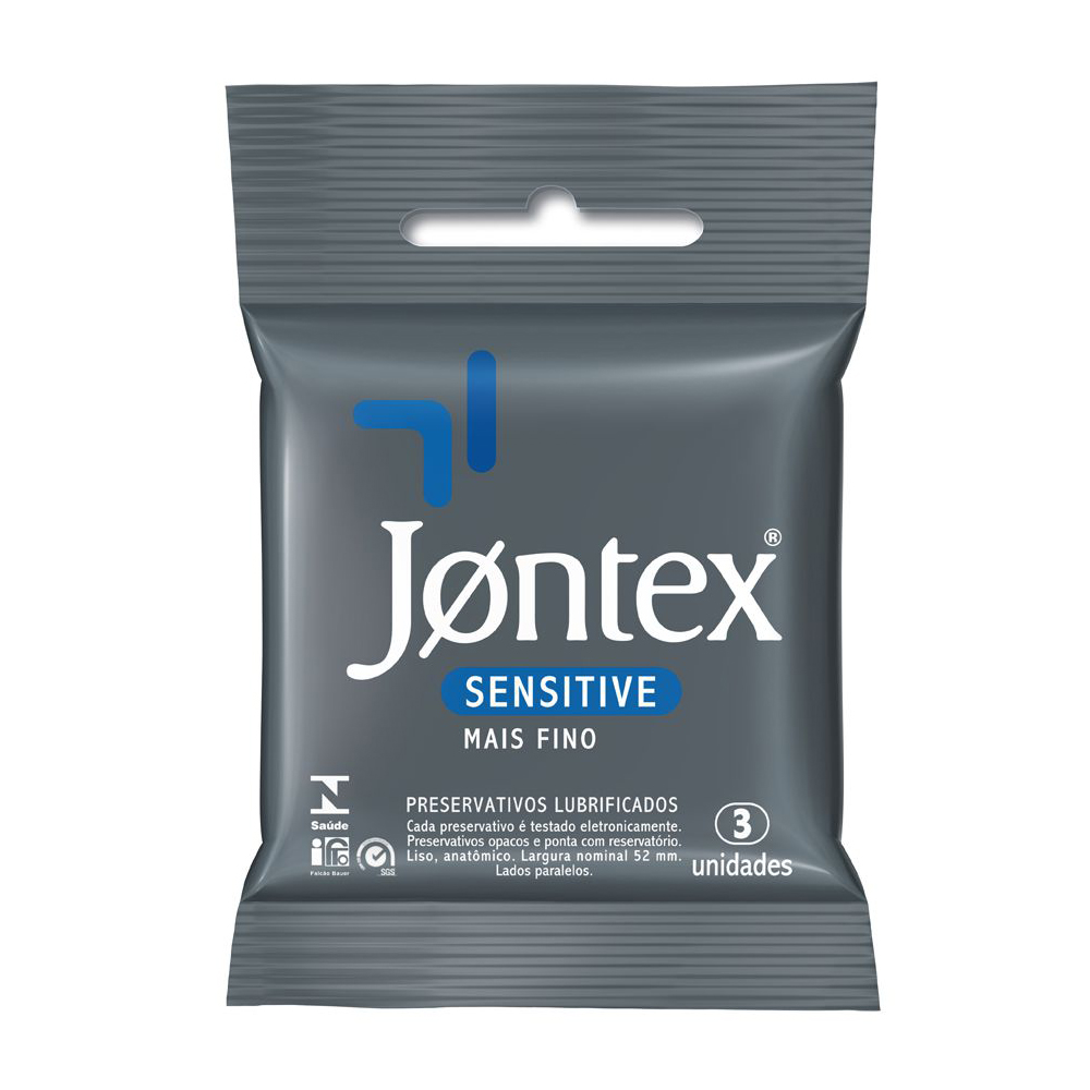 Preservativo JONTEX  Lubrificado Sensitive 3 unidades