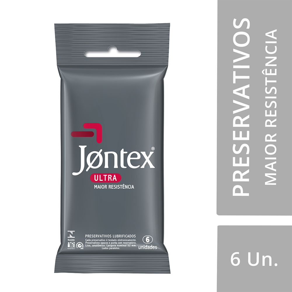 Preservativo JONTEX  Lubrificado Ultra Resistente 6 unidades