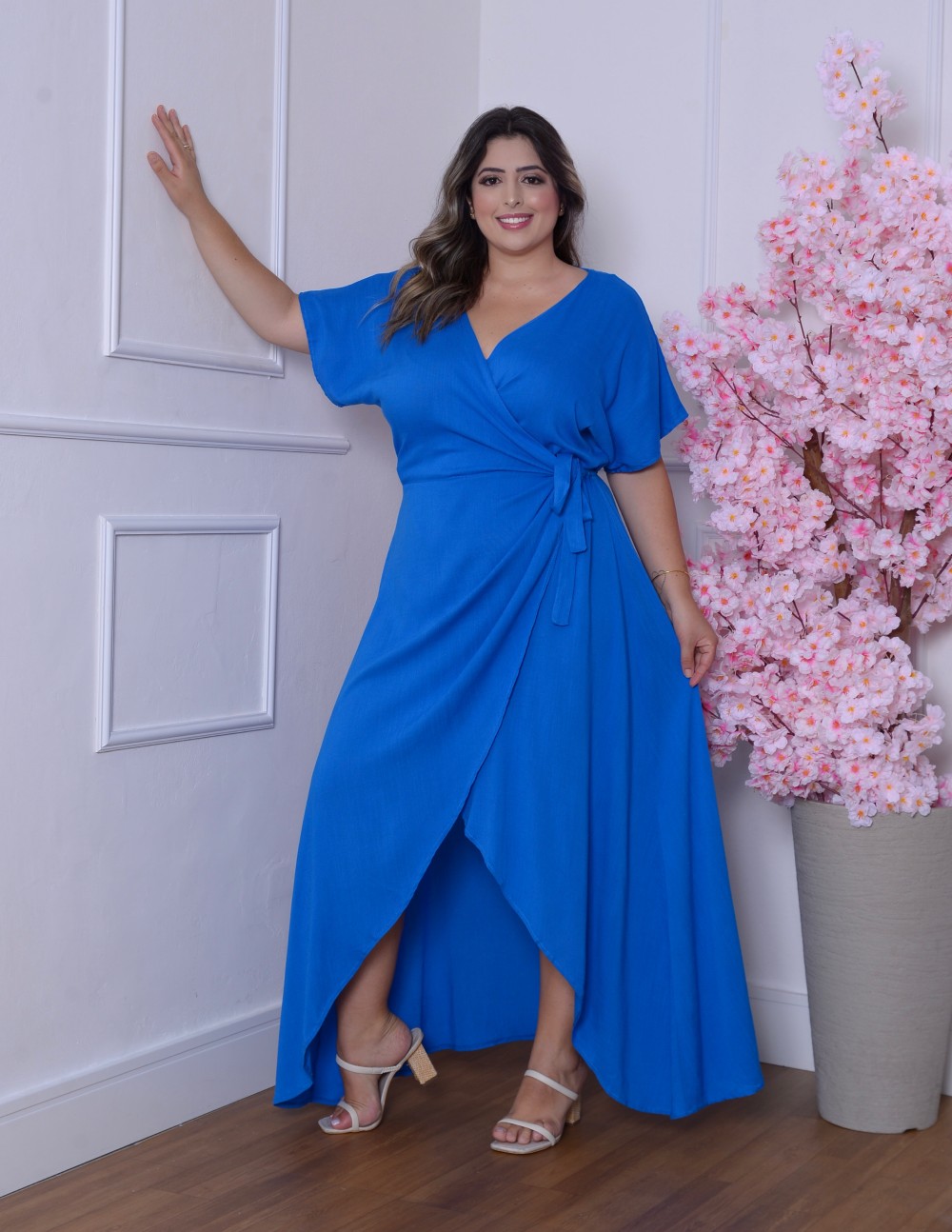 Vestido plus size Mari Azul