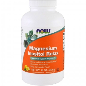 Magnésio Inositol Relax em Pó 454g, NOW Foods
