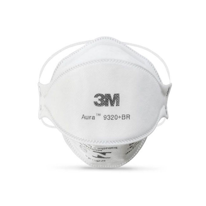 Respirador PFF2 N95 3M Descartável Sem Valvula Aura 9320 BR CA 30592