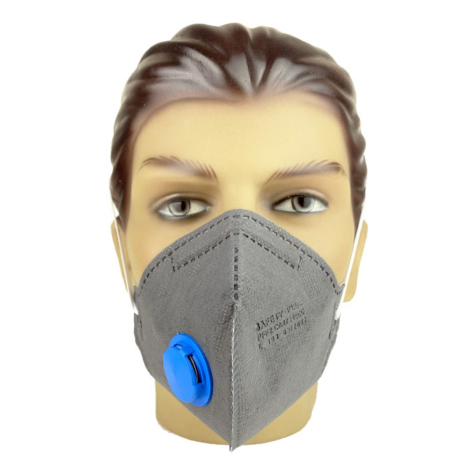 Respirador Semifacial Pff2 Com Válvula  CO Cinza Safety Plus Ca 47349