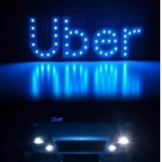 Placa Luminosa em LED para Uber