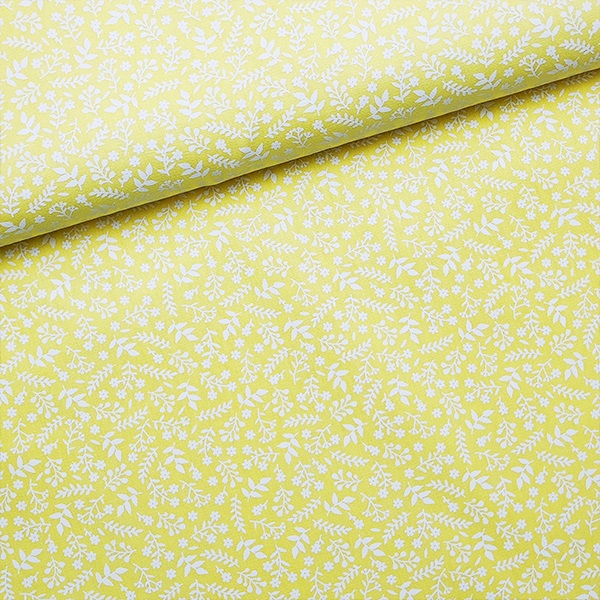 Tecido Patchwork Peripan Arabesco Flores Amarelo 0,50X1,40mts  - A Costureira