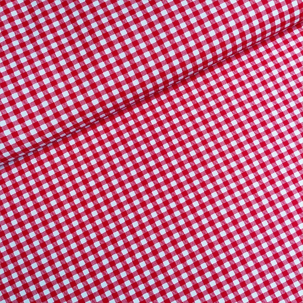 Tecido Patchwork Estampa Xadrez Vermelho 0,50X1,40mts  - A Costureira