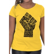 Camiseta Amarela Poder Negro