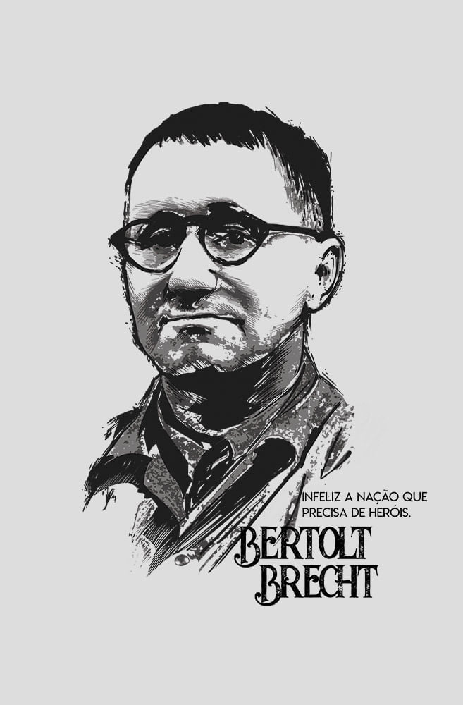 Camiseta Cinza Brecht Herói