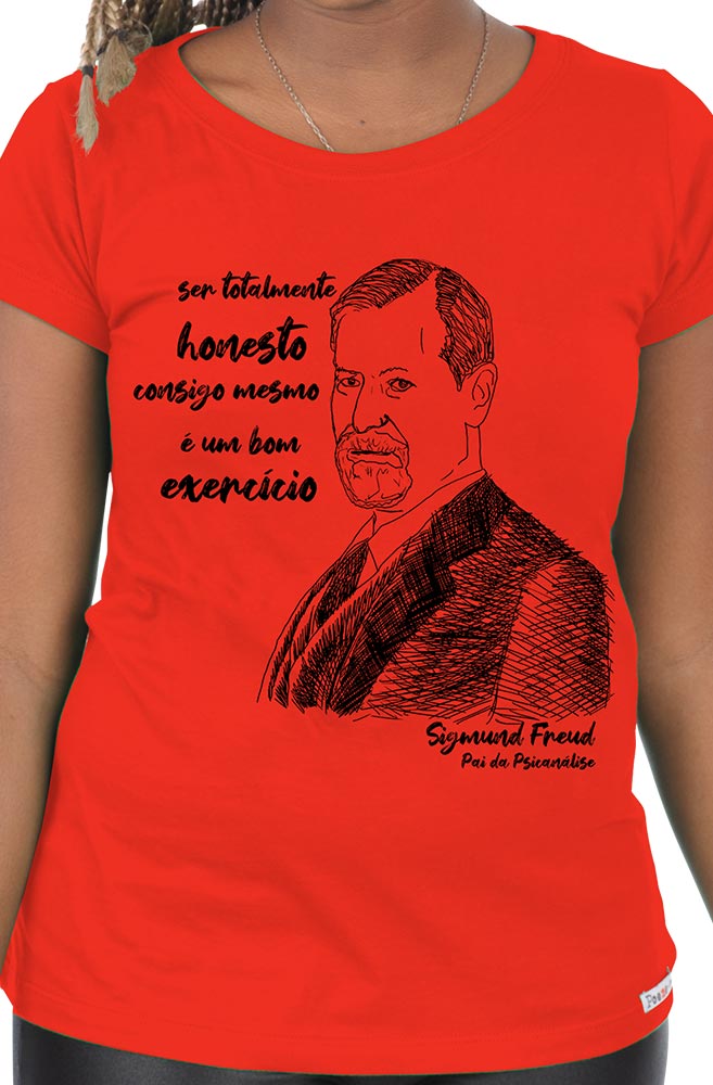 Camiseta Vermelha Freud, pai da psicanálise