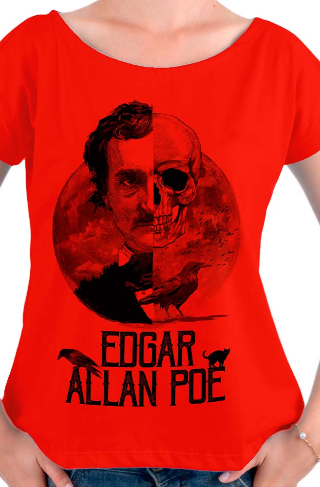 Camiseta Vermelha Os mistérios de Poe