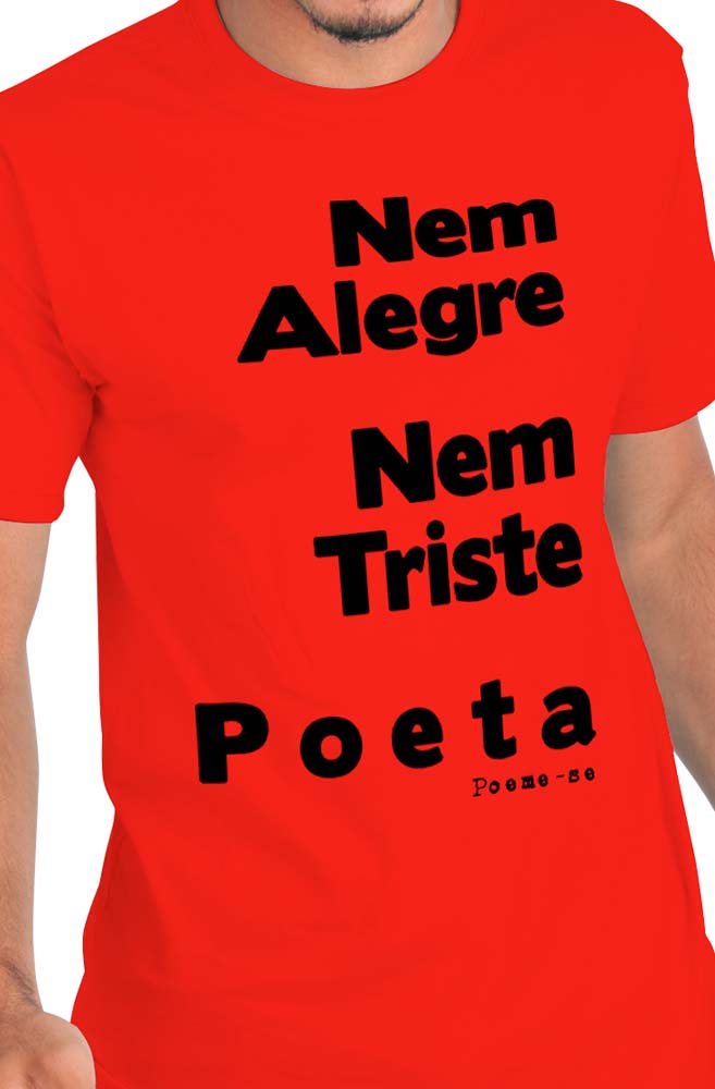 Camiseta Vermelha Poeta