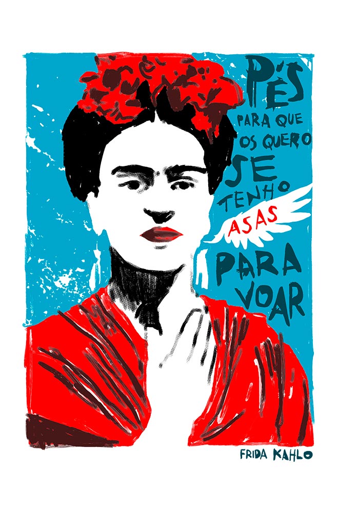 Quadro em MDF Frida Kahlo