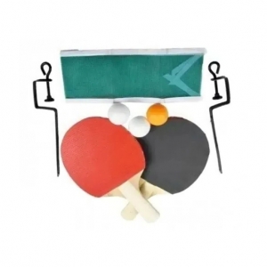 Kit Ping Pong 2 Raquetes 3 Bolas Tênis Rede Suporte Completo
