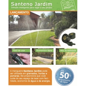 Kit Santeno Jardim Mangueira 15m + Conector Inicial De 1/2