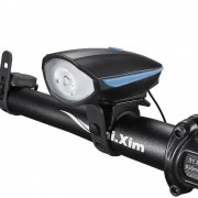 Farol LED com Buzina para Bicicleta Recarregável USB