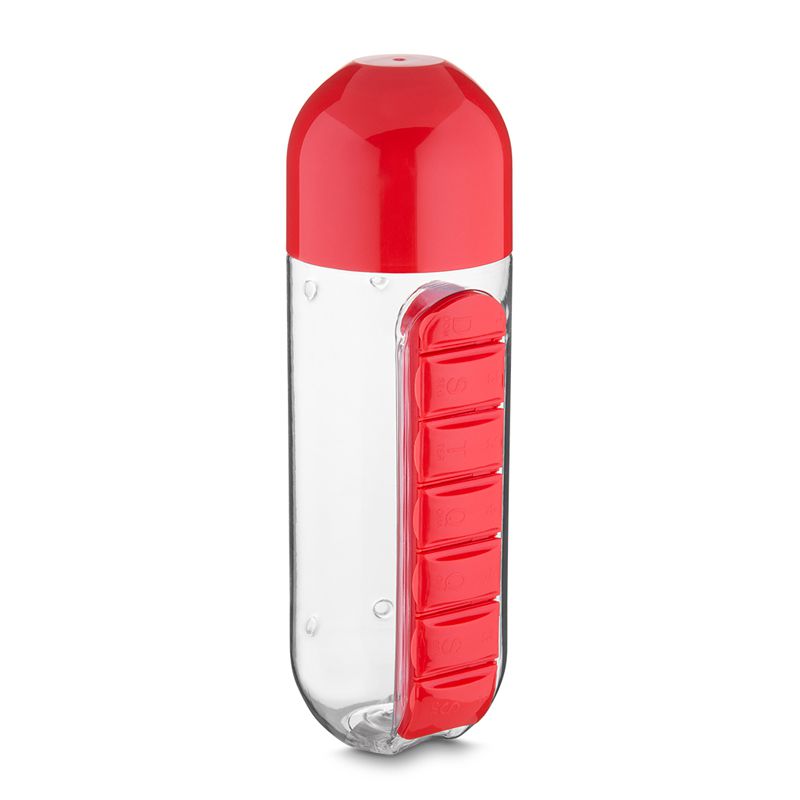 Garrafa Organizador Porta Comprimido Medicamentos Pílulas 600 ml Água 7 Compartimentos  - Mundo Thata
