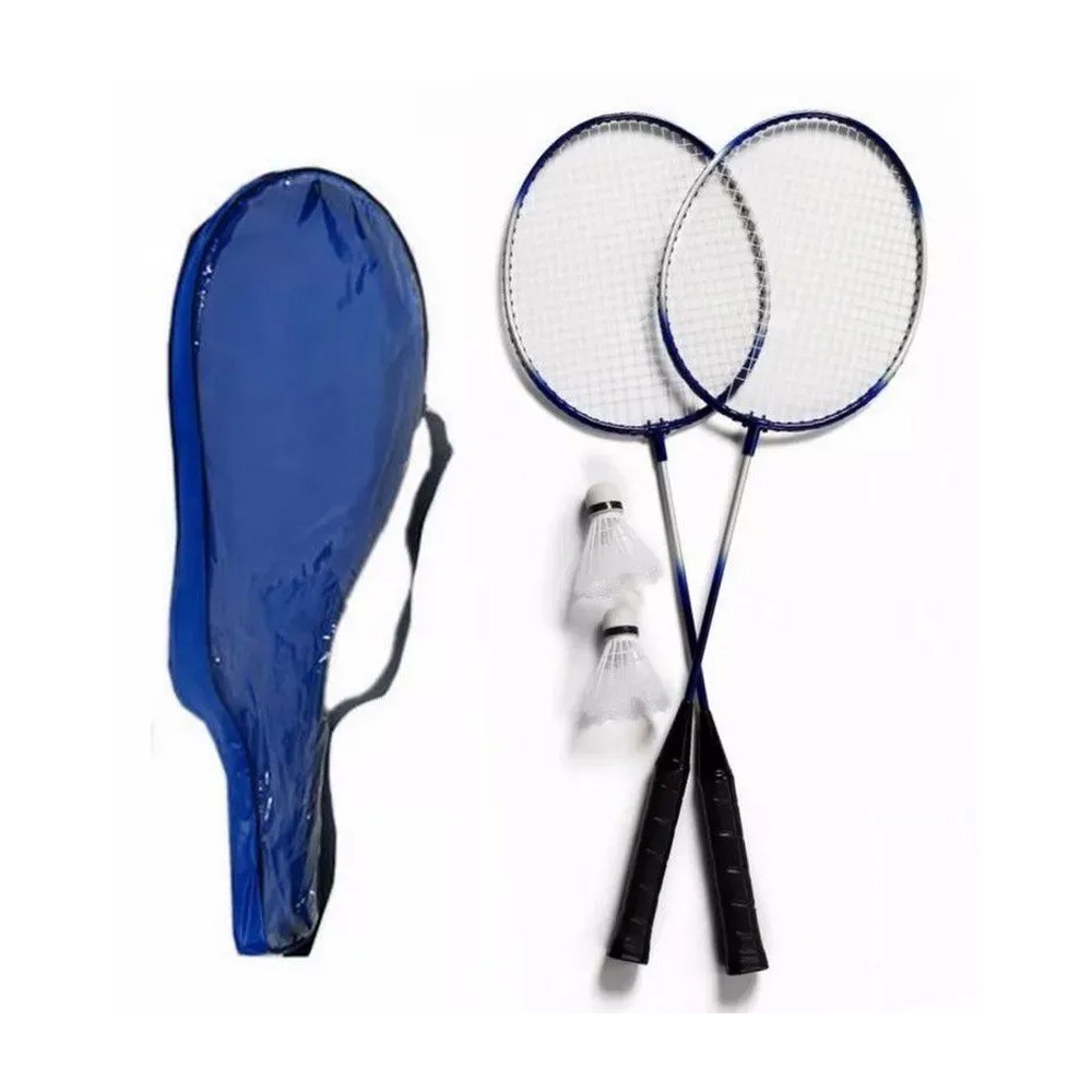Kit 2 Raquetes Badminton Petecas e Bolsa  - Mundo Thata