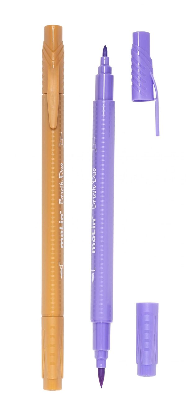 Caneta Pastel Brush Duo 12 Cores - Molin