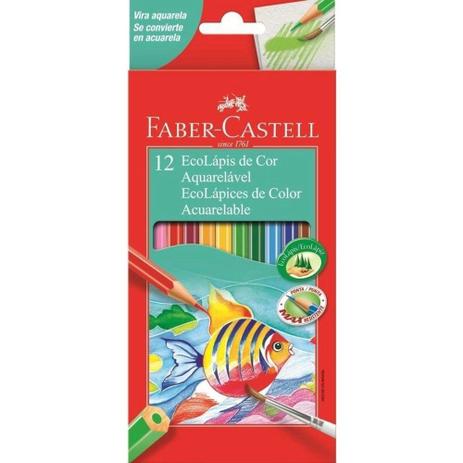 Ecolapis de cor aquarelavel 12 cores - FABER CASTELL 