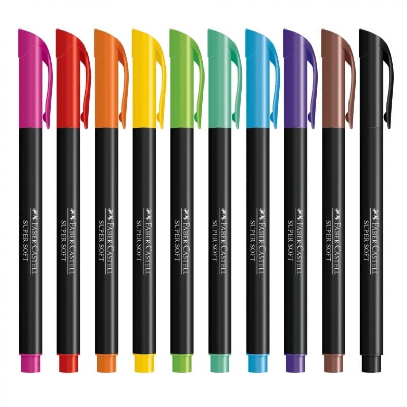 Kit Brush Pen 10 Cores Super Soft FABER CASTELL