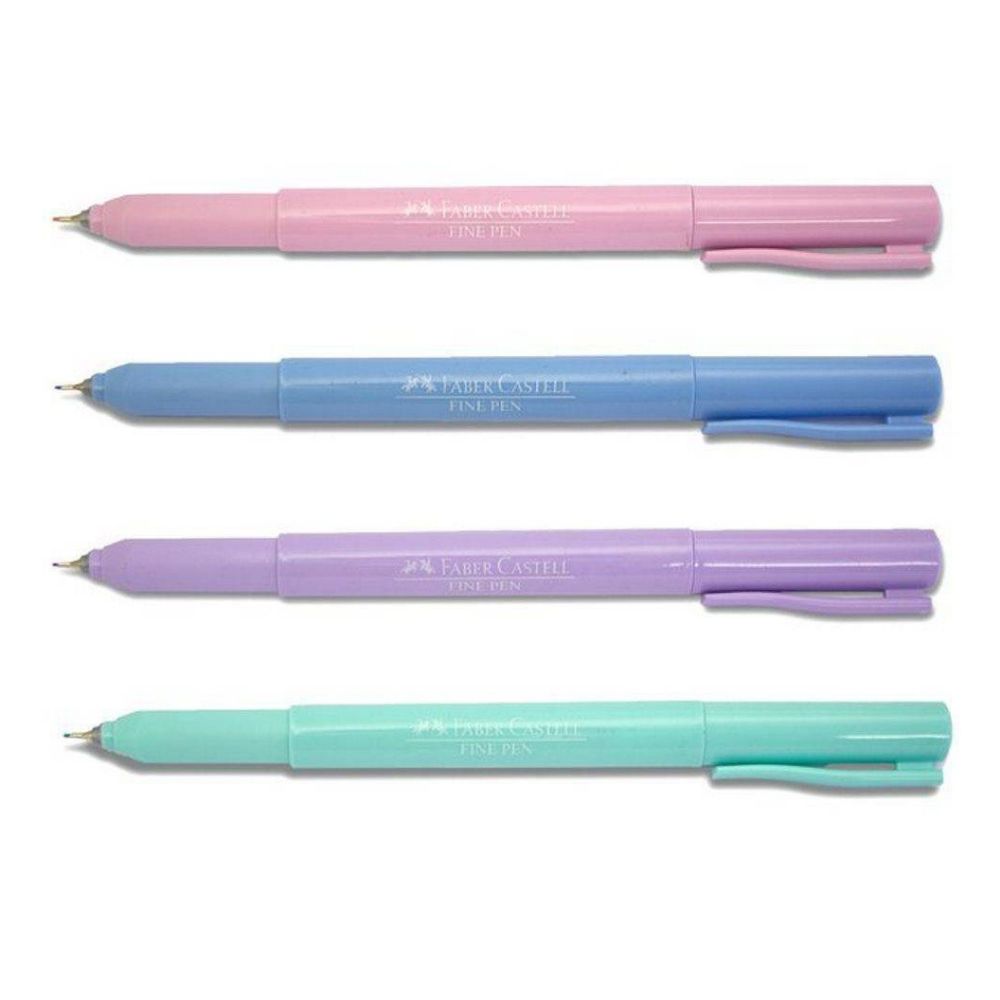 Kit Pastel Canetas Fine Pen 0.4mm FABER CASTELL