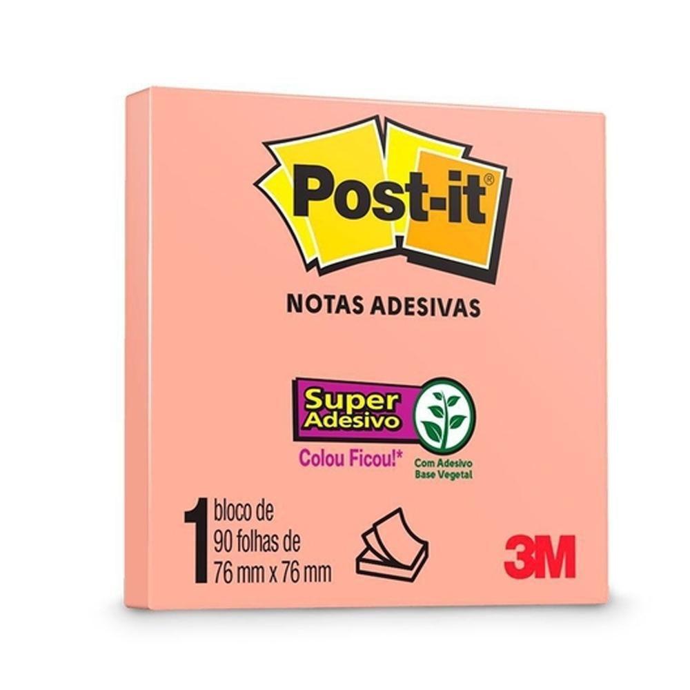 Post-It 90 Folhas 76x76mm Rosa Milênio 3M