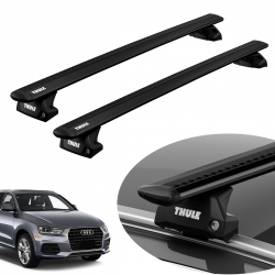Rack de teto Thule WingBar Evo Black completo Audi Q3 2013 a 2019