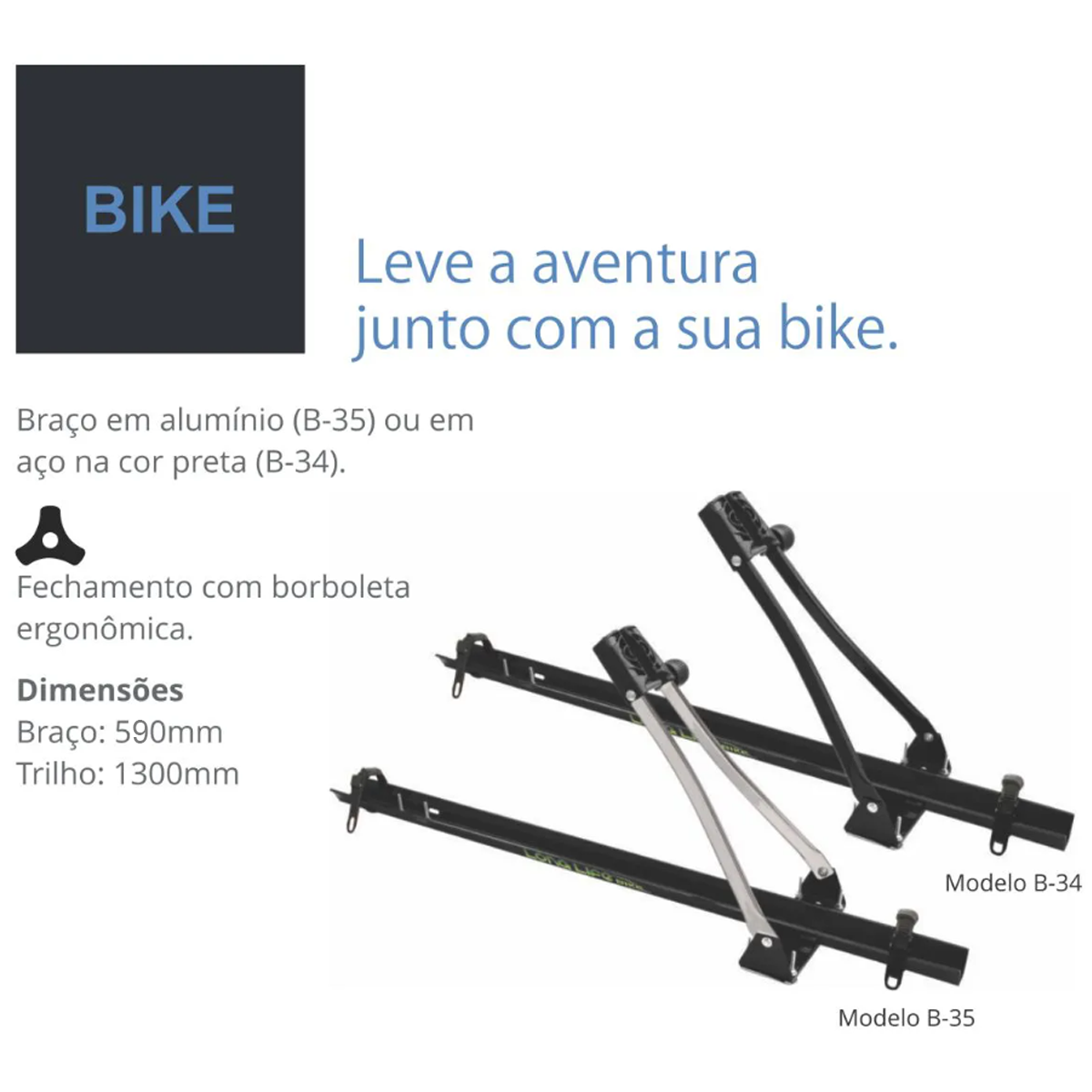 Rack de teto para bicicleta transbike Long Life Auto Bike com braço alumínio