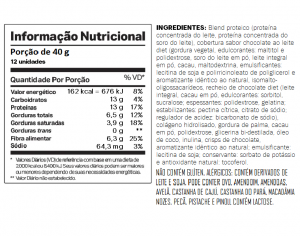 DISPLAY C/ 12 BARRA PROTEICA CHOCOLATE MALTADO 480 g