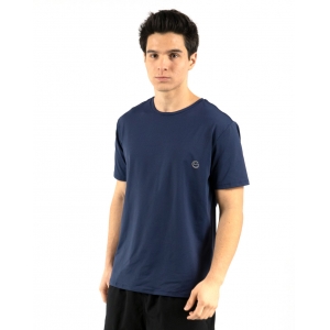 Camiseta Masculina Fitness Antiviral Manga Curta com Proteção UV 50+ Marinho Cia Do Sono