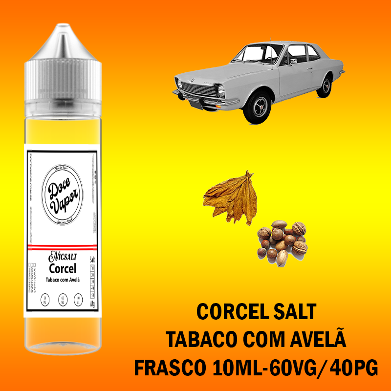 CORCEL SALT - Tabaco com Avelã - 10ml 60vg/40pg
